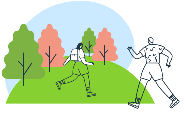 Iconos de gente caminando