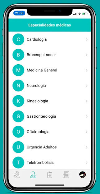 App telemedicina selección medicos