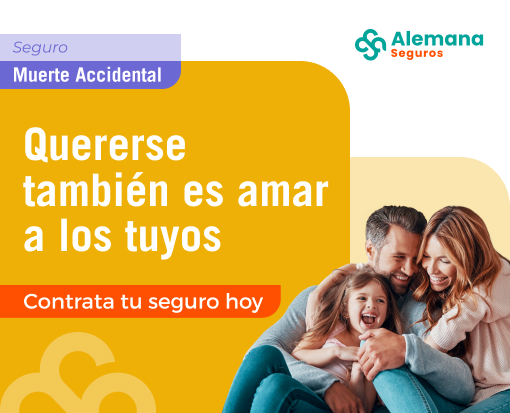 Seguro Muerte Accidental de Alemana Seguros: padres e hija felices en casa, cobertura económica ante fallecimiento accidental.